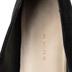 Sophia Webster Black Suede Bibi Butterfly Pointed Toe Ballet Flats Size 38.5