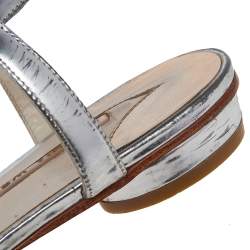 Pre Owned Sophia Webster Metallic Gold Leather Bibi Butterfly Thong Flats Size 40.5