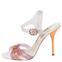 Pre Owned Sophia Webster Multicolor PVC And Jelly Coralie Ankle Strap Sandals Size 37.5