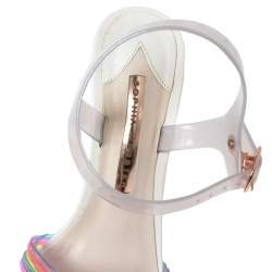 Pre Owned Sophia Webster Multicolor PVC And Jelly Coralie Ankle Strap Sandals Size 37.5