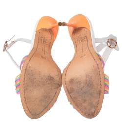 Pre Owned Sophia Webster Multicolor PVC And Jelly Coralie Ankle Strap Sandals Size 37.5