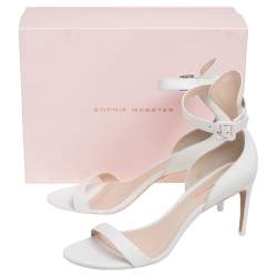Pre Owned Sophia Webster White Leather Ankle Straps Sandals Size 42