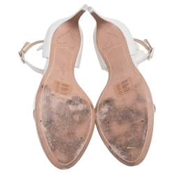 Pre Owned Sophia Webster White Leather Ankle Straps Sandals Size 42
