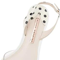 Pre Owned Sophia Webster Multicolor Leather and Fabric Daria Watermelon Slingback Sandals Size 40.5