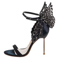 Pre Owned صندل سوفيا ويبستر افانغلاين ساتان أسود مقاس 37