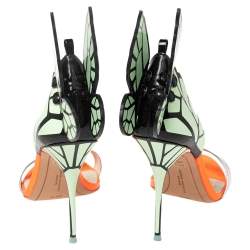 Pre Owned Sophia Webster Mint Green/Silver Leather Evangeline Sandals Size 40.5 