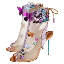 Sophia Webster Multicolor Net And Leather  Ankle Boots Size 38