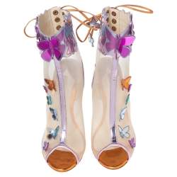 Sophia Webster Multicolor Net And Leather  Ankle Boots Size 38