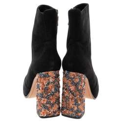 Pre Owned Sophia Webster Black Suede Felicity Ankle Boots Size 41