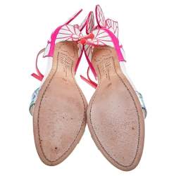 Pre Owned Sophia Webster Multicolor Leather Chiara Ankle Strap Sandals Size 40