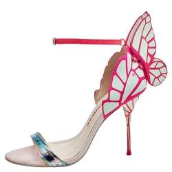 Pre Owned Sophia Webster Multicolor Leather Chiara Ankle Strap Sandals Size 40