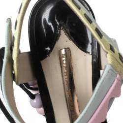 Sophia Webster Multicolor Leather Riko Pastel Platform Sandals Size 38