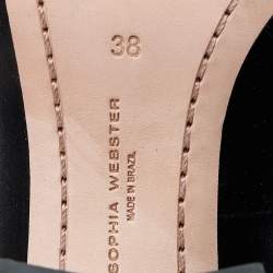 Pre Owned Sophia Webster Black Satin Lilico Crystal Embellished Pumps Size 38