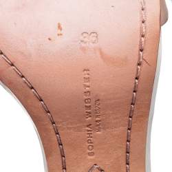 Pre Owned Sophia Webster Metallic Rose Gold Leather Chiara Butterfly Ankle Strap Sandals Size 36