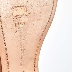 Pre Owned Sophia Webster Metallic Bronze/Silver Leather Seraphina Angel Wing Flat Sandals Size 39