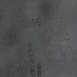 Pre Owned Sophia Webster Black/White Leather And Patent Laser Cut Soleil Flat Sandals Size 40.5