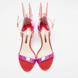 Sophia Webster Tri-Color Leather Chiara Ankle-Strap Sandals Size 40