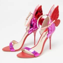 Sophia Webster Tri-Color Leather Chiara Ankle-Strap Sandals Size 40