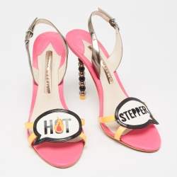 Pre Owned Sophia Webster Multicolor Leather Oprah Hot Stepper Slingback Sandals Size 37