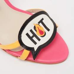 Pre Owned Sophia Webster Multicolor Leather Oprah Hot Stepper Slingback Sandals Size 37