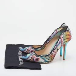 Sophia Webster Multicolor Rio Print Fabric Pumps Size 41