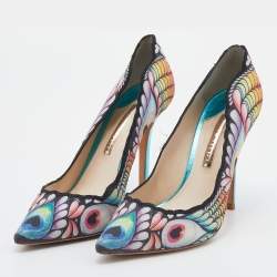 Sophia Webster Multicolor Rio Print Fabric Pumps Size 41