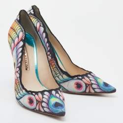 Sophia Webster Multicolor Rio Print Fabric Pumps Size 41