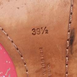 Sophia Webster Pink Patent Glitter Leather Pointed-Toe Pumps Size 39.5