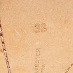 Pre Owned Sophia Webster Mint Green/Lilac Satin and Leather Evangeline Ankle-Strap Sandals Size 38