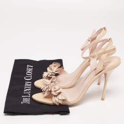 Sophia Webster Beige Leather Lilico Applique Ankle-Strap Sandals Size 41