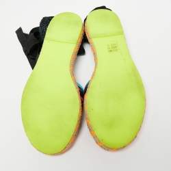 Sophia Webster Multicolor Fabric New Juana Ribbon Espadrille Flats Size 39.5