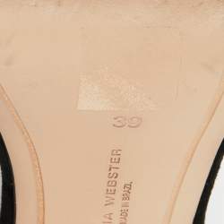 Pre Owned Sophia Webster Black Suede and Leather Evangeline Ankle-Strap Sandals Size 39