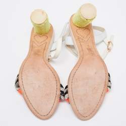 Sophia Webster Multicolor Leather And Patent Ankle Strap Sandals Size 39