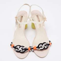 Sophia Webster Multicolor Leather And Patent Ankle Strap Sandals Size 39