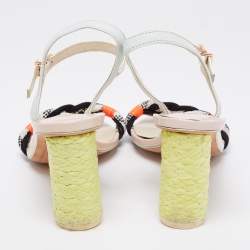 Sophia Webster Multicolor Leather And Patent Ankle Strap Sandals Size 39