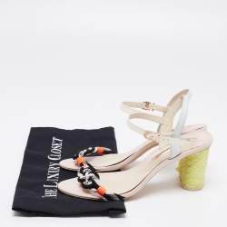 Sophia Webster Multicolor Leather And Patent Ankle Strap Sandals Size 39