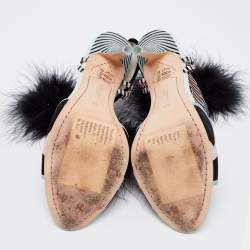 Pre Owned Sophia Webster Multicolor Leather Leilou Pom Pom Sandals Size 40