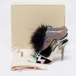 Pre Owned Sophia Webster Multicolor Leather Leilou Pom Pom Sandals Size 40