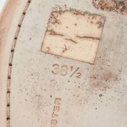 Pre Owned Sophia Webster Rose Gold Leather Bibi Ballet Flats Size 38.5