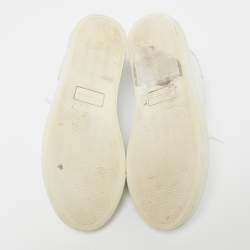 Pre Owned Sophia Webster White Leather Butterfly Low Top Sneakers Size 39.5