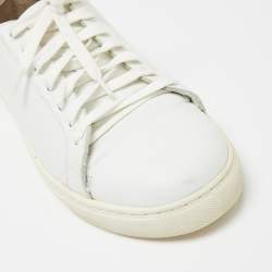 Pre Owned Sophia Webster White Leather Butterfly Low Top Sneakers Size 39.5