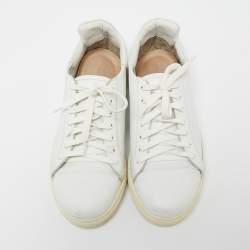 Pre Owned Sophia Webster White Leather Butterfly Low Top Sneakers Size 39.5