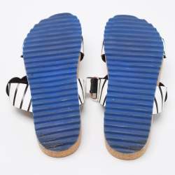 Sophia Webster Black/White Leather Becky Gem Nautical Sandals Size 36