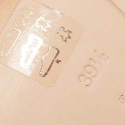 Pre Owned Sophia Webster Metallic Gold PVC And Leather Rosalind Crystal Embellished Ankle Strap Sandals Size 39.5