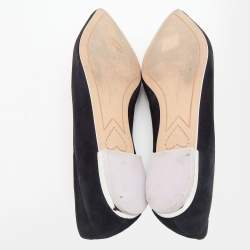 Sophia Webster Black Suede Bibi Butterfly Pointed Toe Ballet Flats Size 38