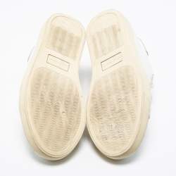 Pre Owned Sophia Webster White Leather Bibi Butterfly Low Top Sneakers Size 38.5