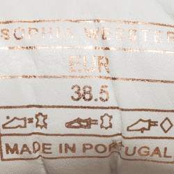 Pre Owned Sophia Webster White Leather Bibi Butterfly Low Top Sneakers Size 38.5