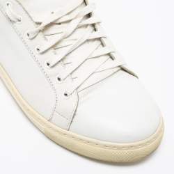 Pre Owned Sophia Webster White Leather Bibi Butterfly Low Top Sneakers Size 38.5