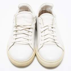 Pre Owned Sophia Webster White Leather Bibi Butterfly Low Top Sneakers Size 38.5