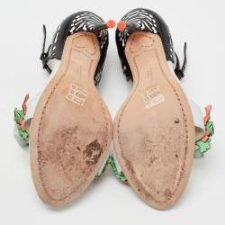 Pre Owned Sophia Webster Multicolor Leather Lilico Underwater Ankle-Strap Sandals Size 38.5